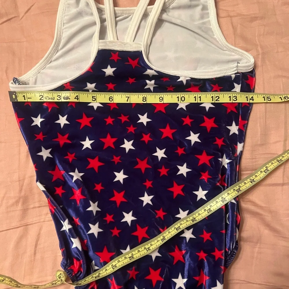 Navy Star Print One-Piece Swimsuit - Red & White Stars - Picture 13 of 16
